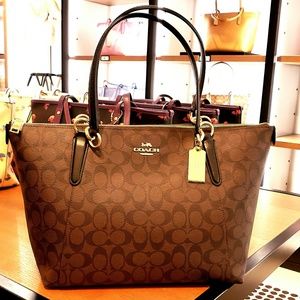 COACH F58318 SIG AVA TOTE IM/BROWN/BLACK